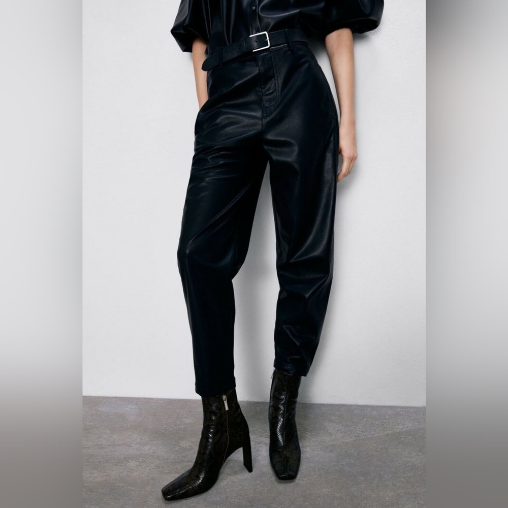 NWT Zara Vegan Leather Trouser-XL